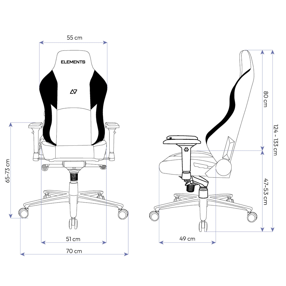 Cadeira Gamer Elements Lunari Fearless